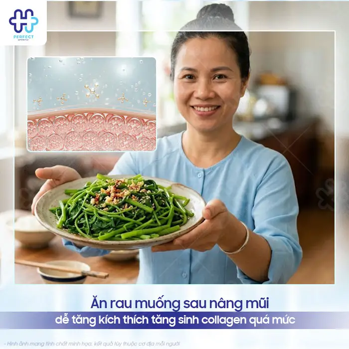 Nâng Mũi Bao Lâu Được Ăn Rau Muống? Kiêng Bao Lâu An Toàn