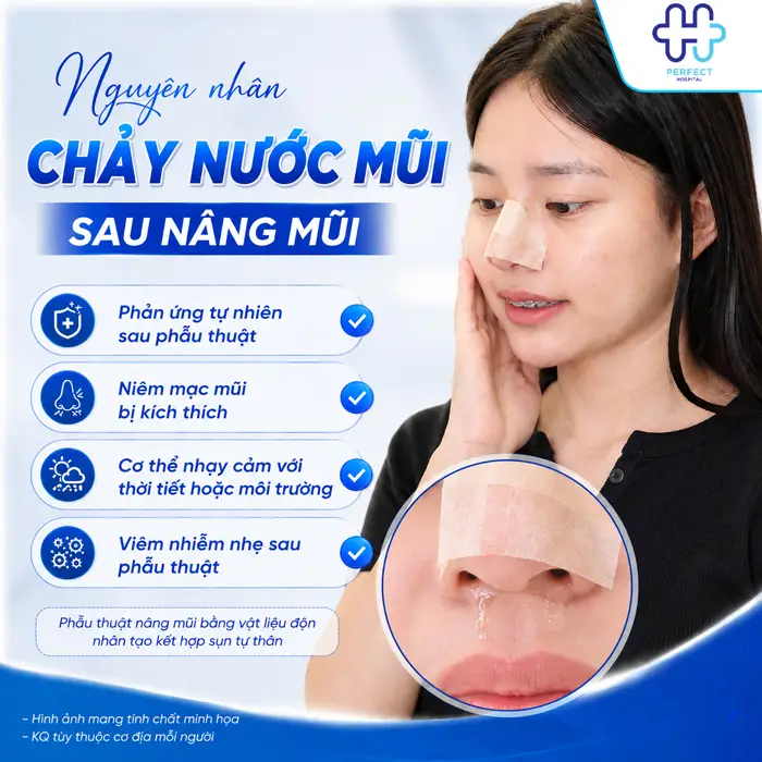 Chảy Nước Mũi Sau Khi Nâng Mũi Có Nguy Hiểm Không Và Cách Xử Lý