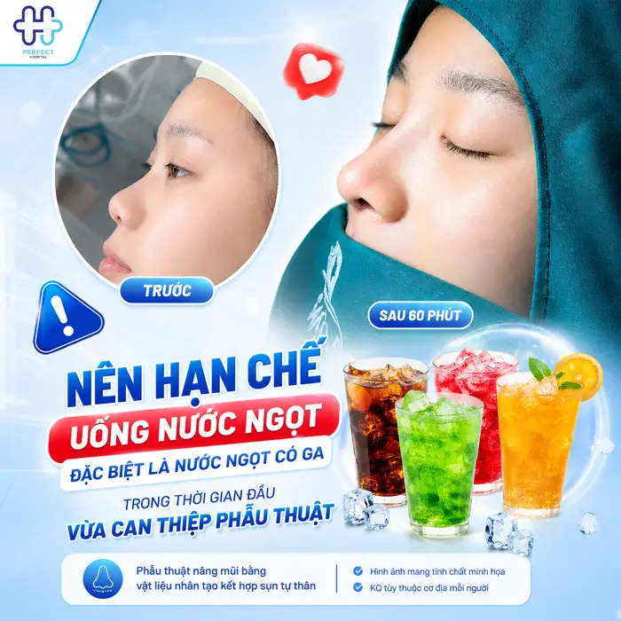 Nâng Mũi Uống Nước Ngọt Được Không? Có Ảnh Hưởng Đến Mũi Không?