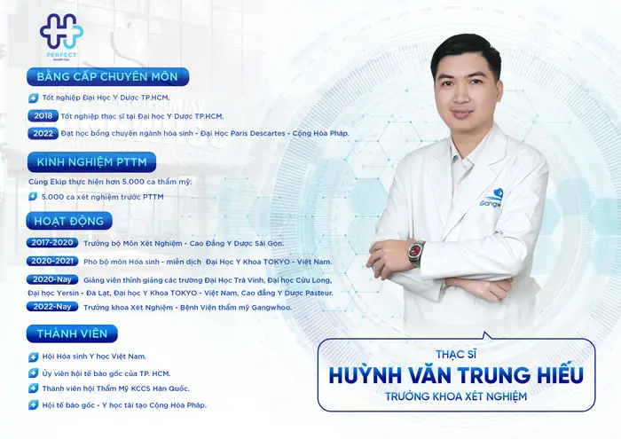 Thạc Sĩ Huỳnh Văn Trung Hiếu – Trưởng Khoa Xét Nghiệm