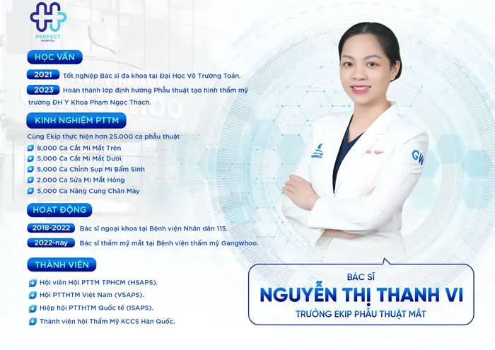 Bác Sĩ Nguyễn Thị Thanh Vi – Trưởng Ekip Phẫu Thuật Mắt