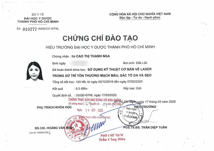 Bác Sĩ Cao Thị Thanh Nga – Bác Sĩ Nội Khoa