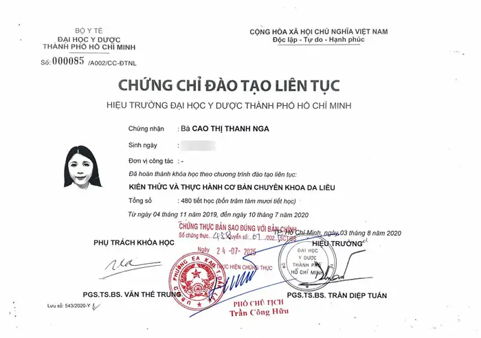 Bác Sĩ Cao Thị Thanh Nga – Bác Sĩ Nội Khoa