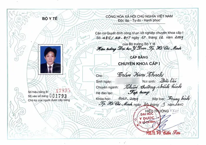 Bác Sĩ CKI Trần Kim Thạch Phó Giám Đốc Chuyên Môn Perfect Hospital