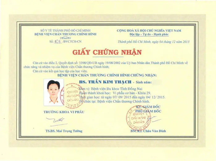 Bác Sĩ CKI Trần Kim Thạch Phó Giám Đốc Chuyên Môn Perfect Hospital