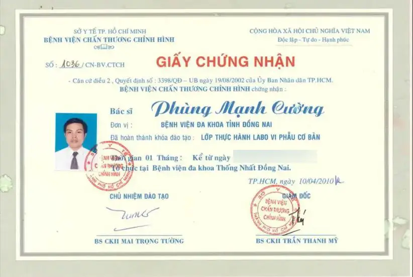 Bác Sĩ Phùng Mạnh Cường – Giám Đốc Perfect Hospital