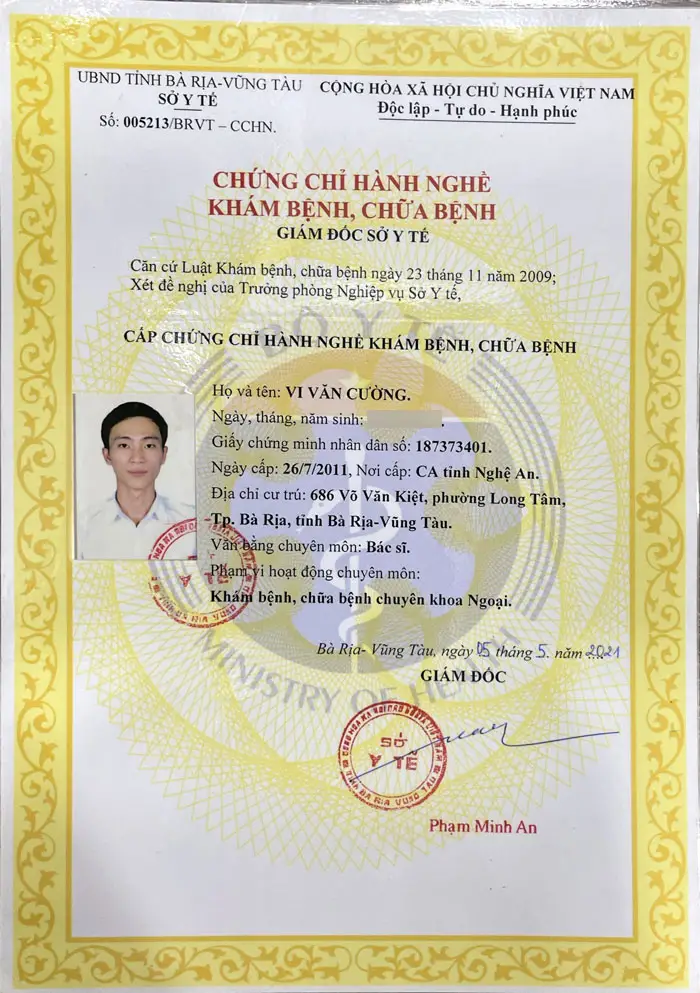 Bác Sĩ CKI Vi Văn Cường – Bác Sĩ Chuyên Khoa Tạo Hình Bụng, Ngực Và Mông