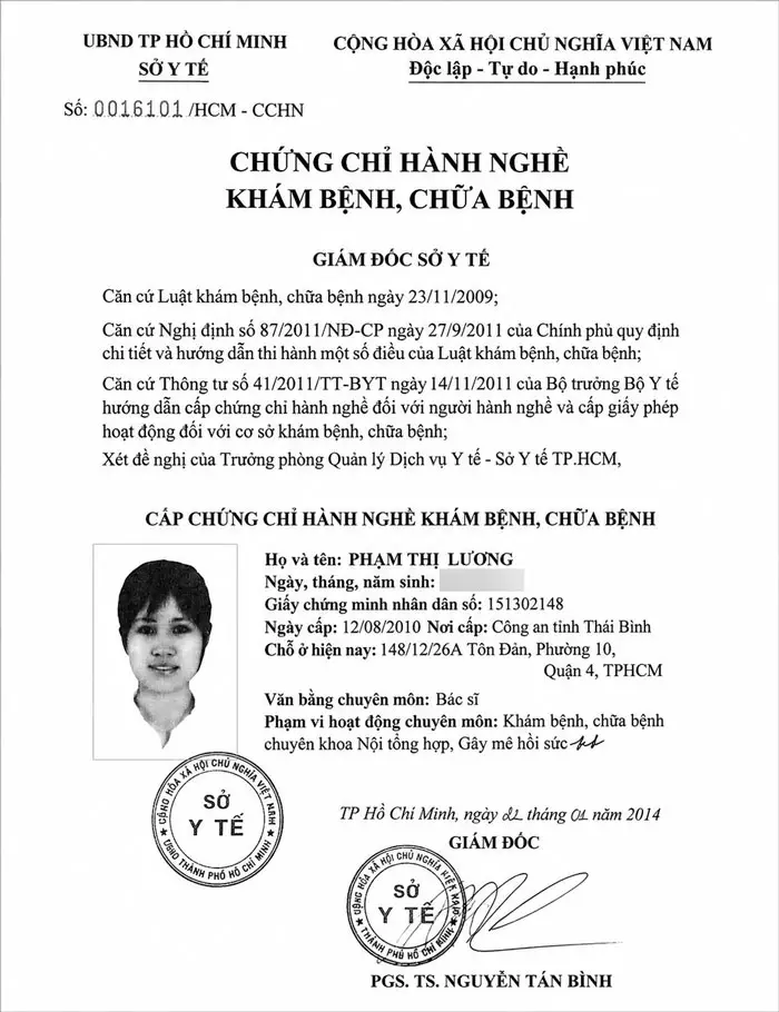 Thạc Sĩ, Bác Sĩ Phạm Thị Lương – Trưởng Ekip Gây Mê Hồi Sức